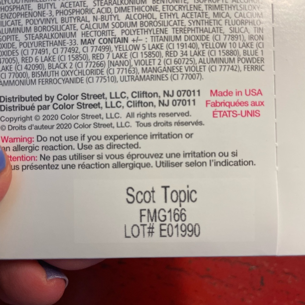 NIB Color Street Scot Topic - Picture 3 of 3